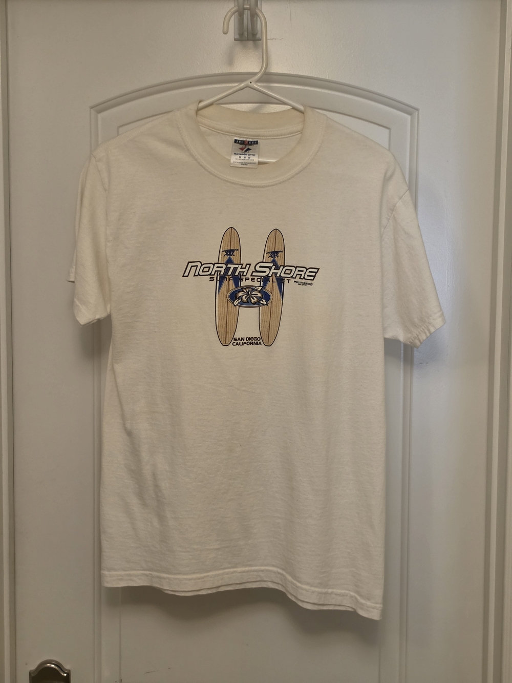 Jerzees White North Shore Surf Graphic Tee